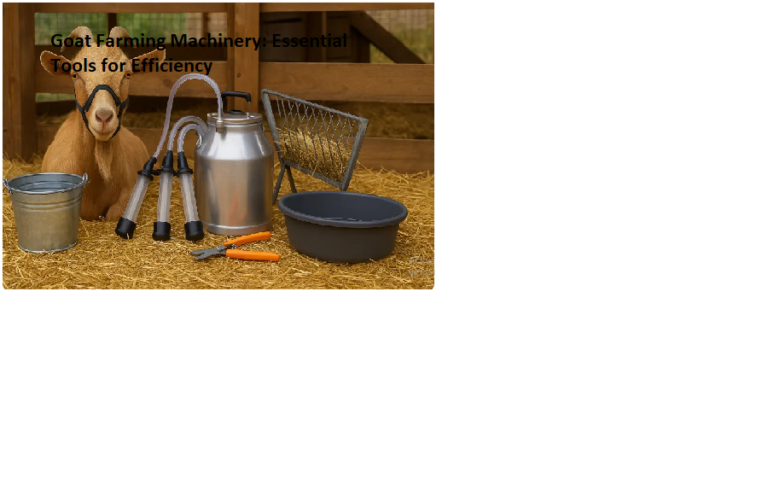 Goat Farming Machinery: Essential Tools for Efficiency Goat Farming Machinery: Essential Tools for Efficiency