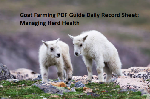 Goat Farming PDF Guide Daily Record Sheet: Managing Herd Health