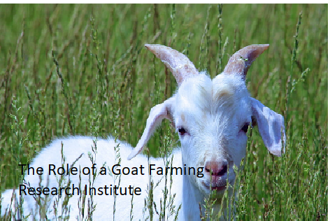The Role of a Goat Farming Research Institute The Role of a Goat Farming Research Institute