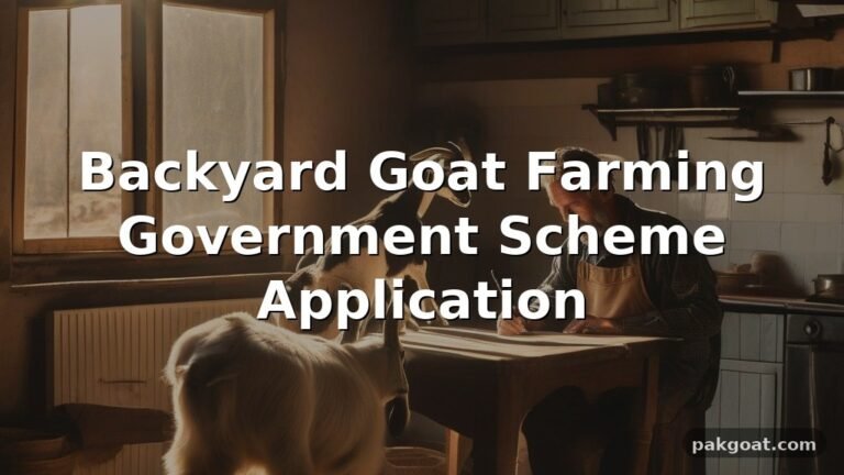 Backyard Goat Farming Government Scheme Application