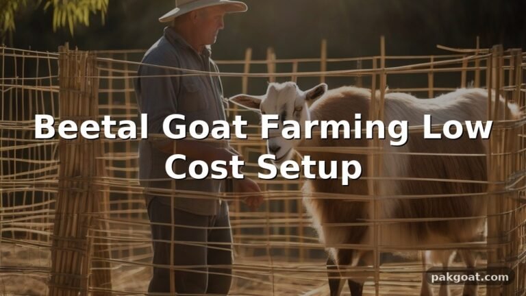 Beetal Goat Farming Low Cost Setup