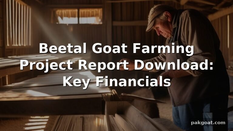 Beetal Goat Farming Project Report Download: Key Financials