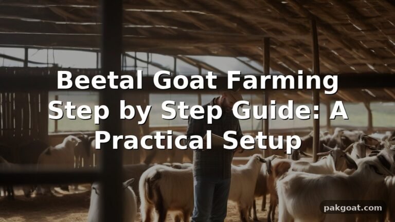 Beetal Goat Farming Step by Step Guide: A Practical Setup