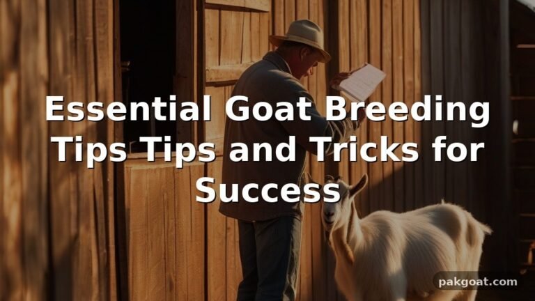 Essential Goat Breeding Tips Tips and Tricks for Success
