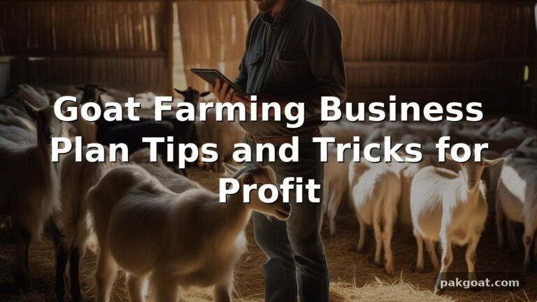 Goat Farming Business Plan Tips and Tricks for Profit