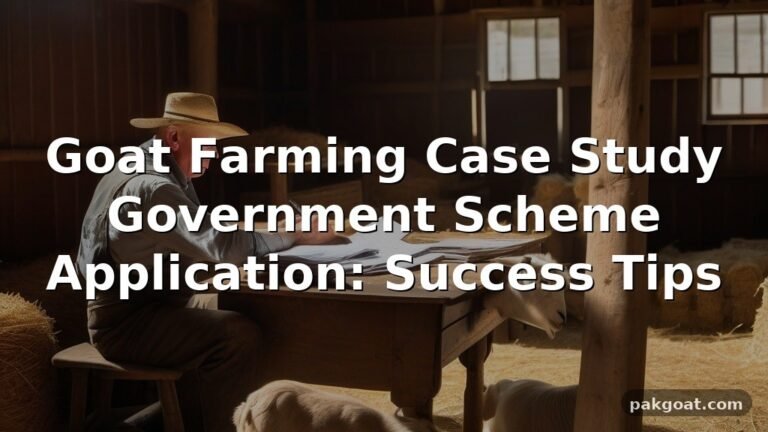 Goat Farming Case Study Government Scheme Application: Success Tips