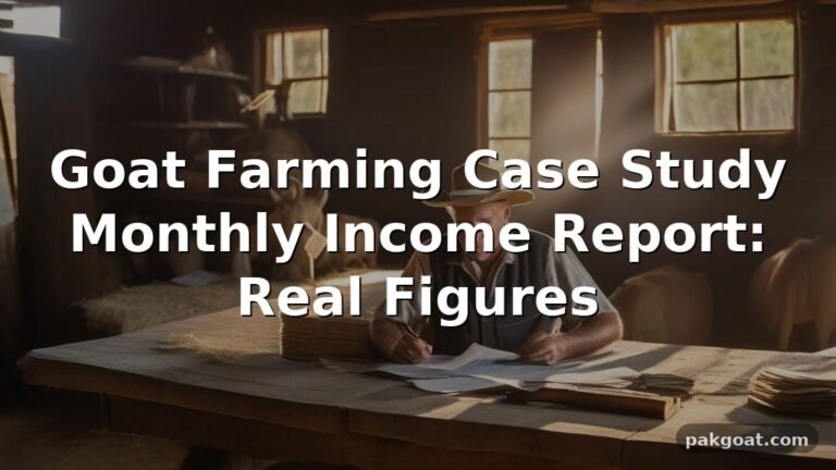 Goat Farming Case Study Monthly Income Report: Real Figures