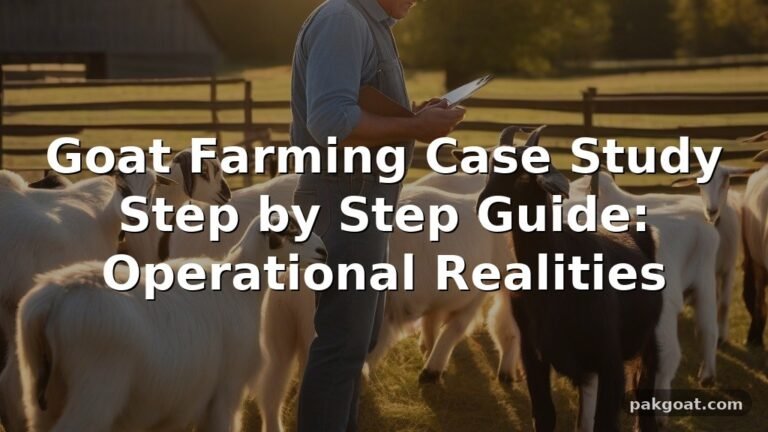 Goat Farming Case Study Step by Step Guide: Operational Realities