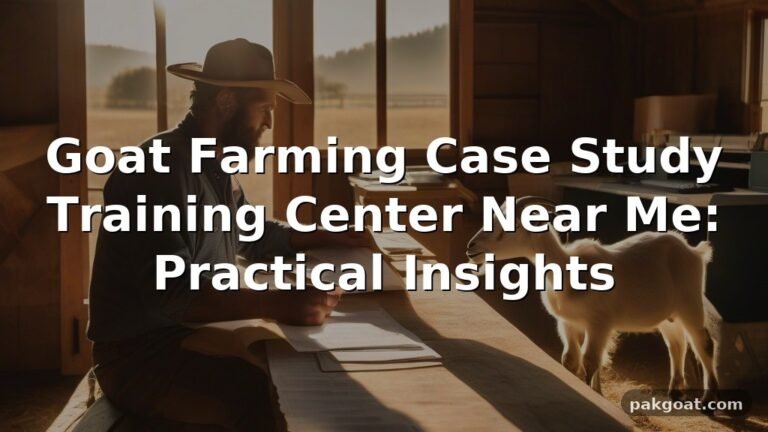 Goat Farming Case Study Training Center Near Me: Practical Insights