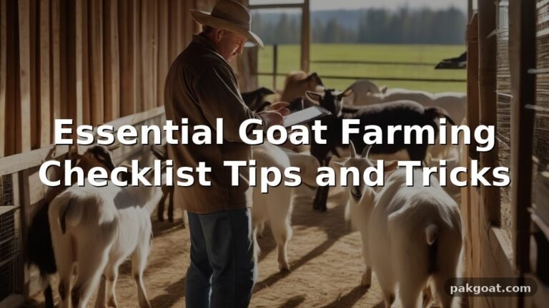 Essential Goat Farming Checklist Tips and Tricks