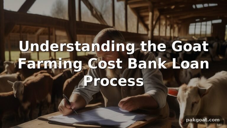 Understanding the Goat Farming Cost Bank Loan Process