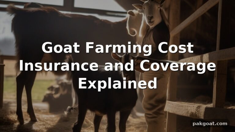 Goat Farming Cost Insurance and Coverage Explained