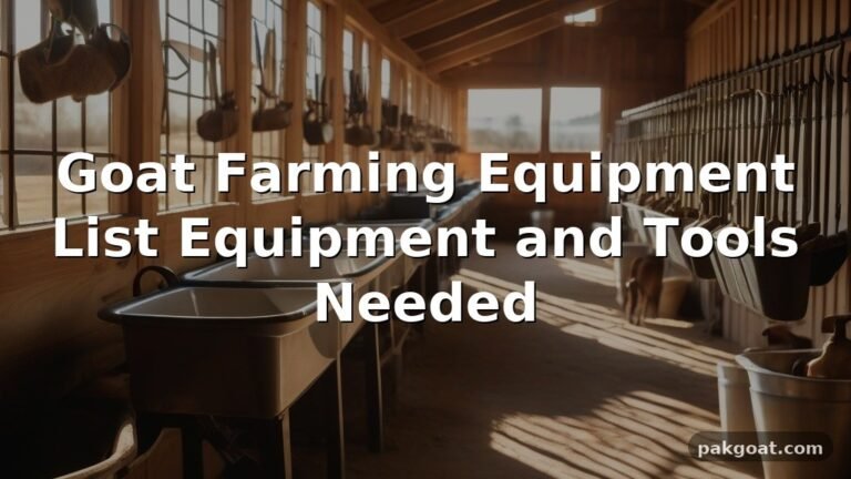 Goat Farming Equipment List Equipment and Tools Needed