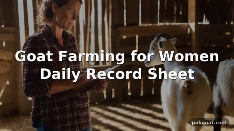 Goat Farming for Women Daily Record Sheet
