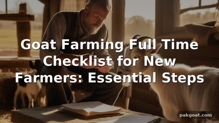 Goat Farming Full Time Checklist for New Farmers: Essential Steps