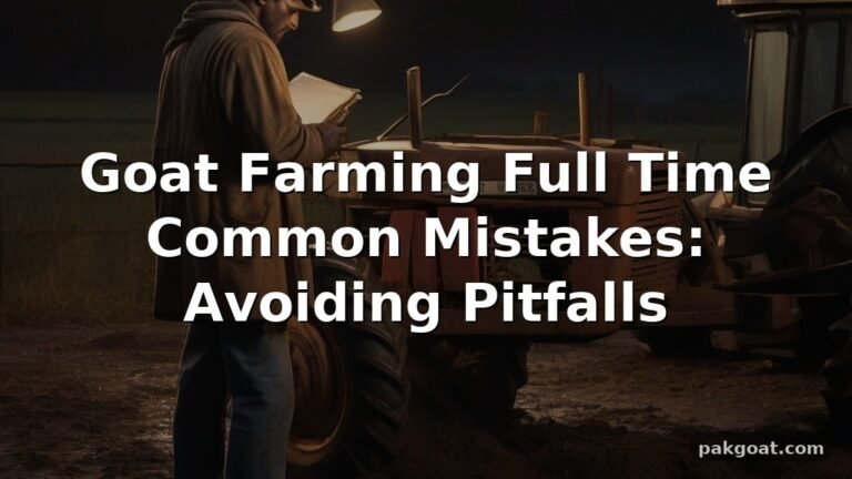 Goat Farming Full Time Common Mistakes: Avoiding Pitfalls