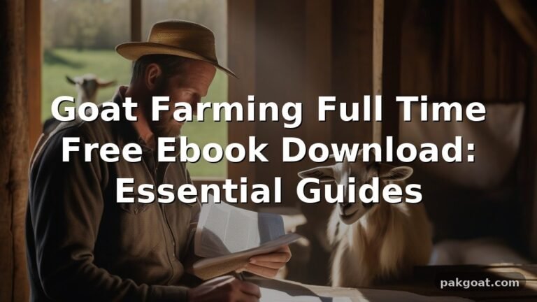 Goat Farming Full Time Free Ebook Download: Essential Guides