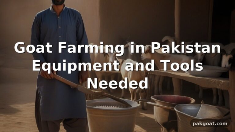 Goat Farming in Pakistan Equipment and Tools Needed