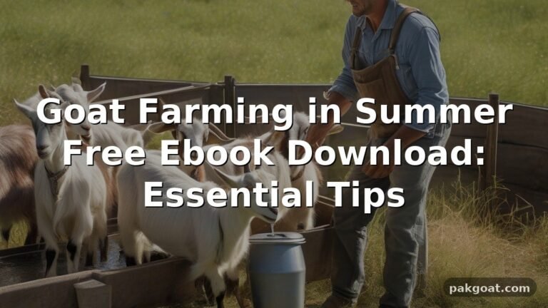 Goat Farming in Summer Free Ebook Download: Essential Tips