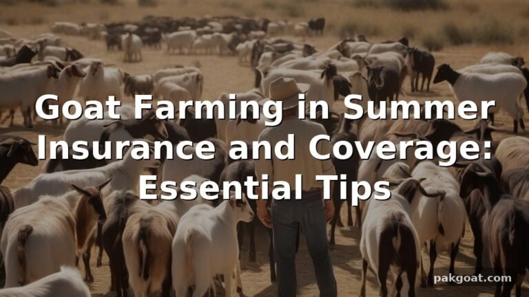 Goat Farming in Summer Insurance and Coverage: Essential Tips