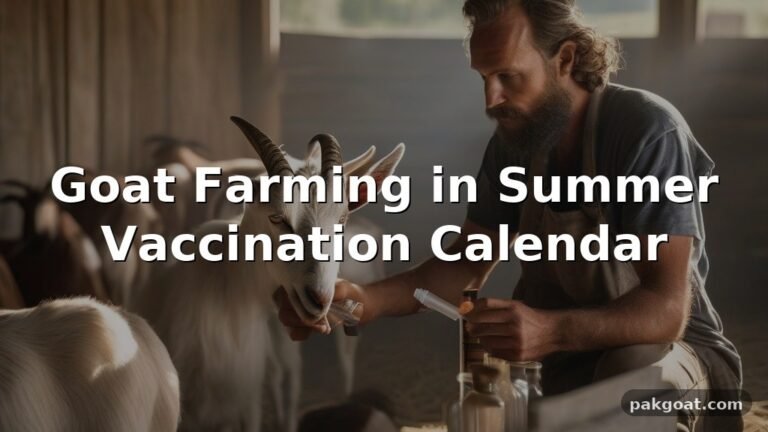 Goat Farming in Summer Vaccination Calendar