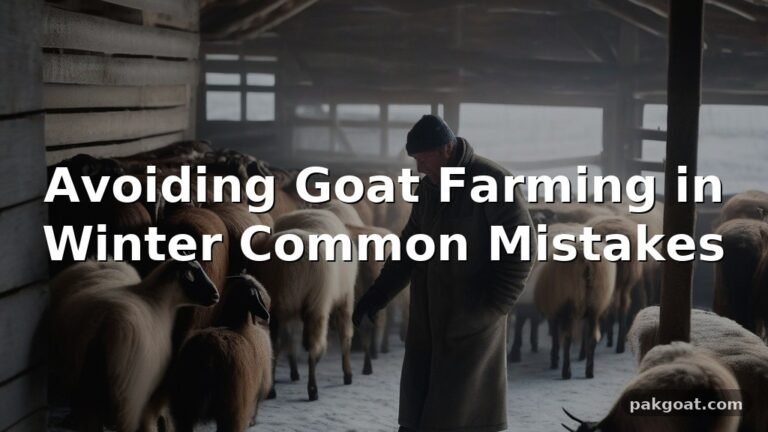 Avoiding Goat Farming in Winter Common Mistakes