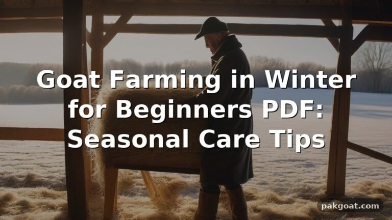 Goat Farming in Winter for Beginners PDF: Seasonal Care Tips