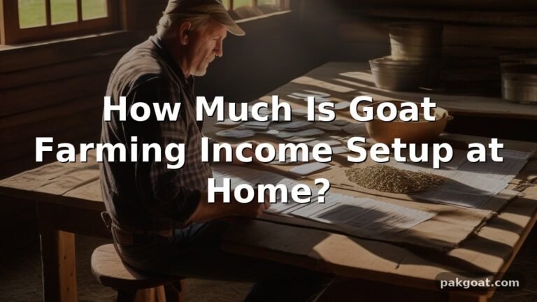 How Much Is Goat Farming Income Setup at Home?