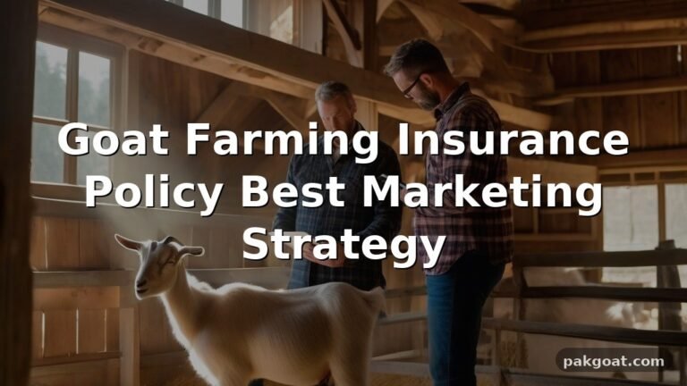 Goat Farming Insurance Policy Best Marketing Strategy