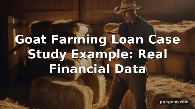 Goat Farming Loan Case Study Example: Real Financial Data