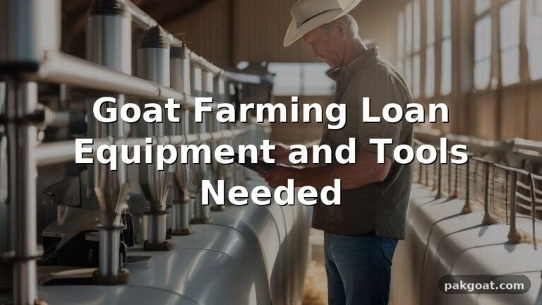Goat Farming Loan Equipment and Tools Needed