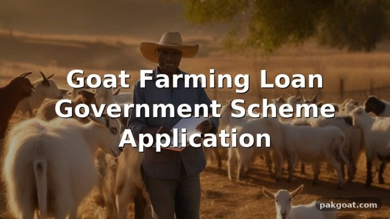 Goat Farming Loan Government Scheme Application