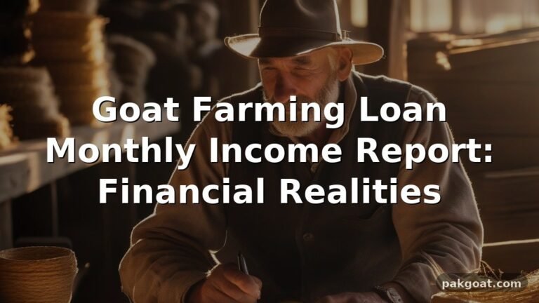 Goat Farming Loan Monthly Income Report: Financial Realities