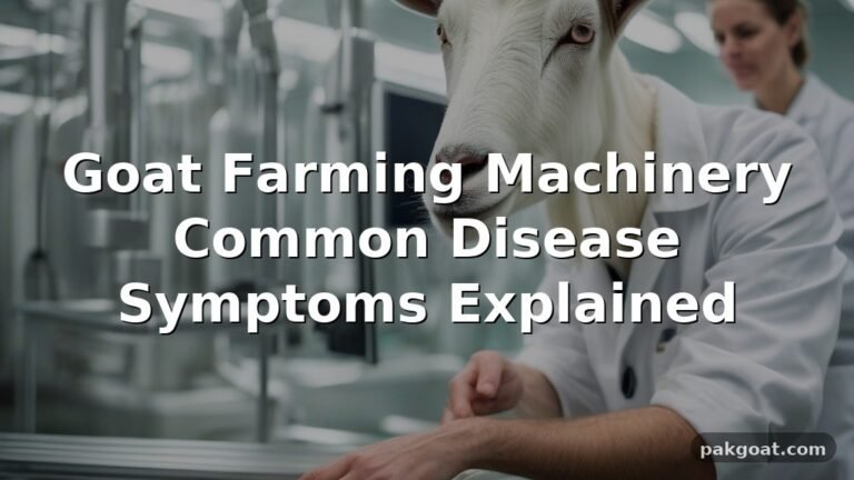 Goat Farming Machinery Common Disease Symptoms Explained