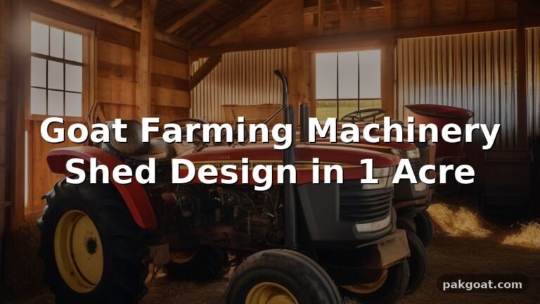 Goat Farming Machinery Shed Design in 1 Acre