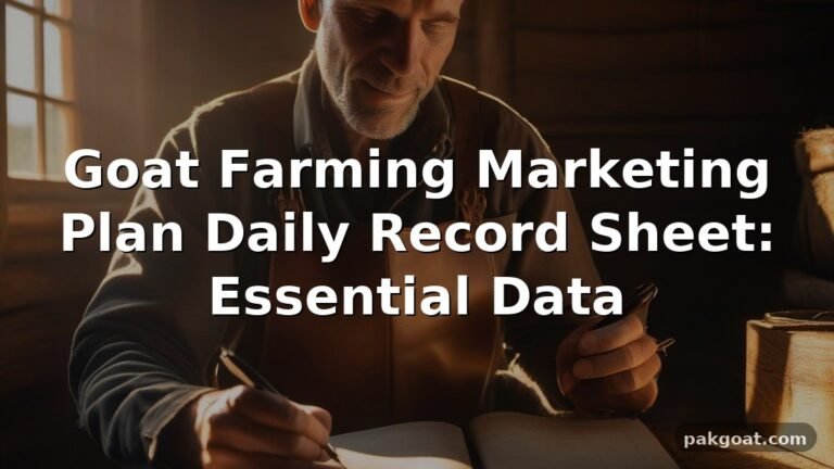 Goat Farming Marketing Plan Daily Record Sheet: Essential Data