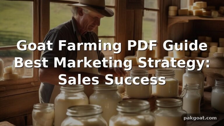 Goat Farming PDF Guide Best Marketing Strategy: Sales Success