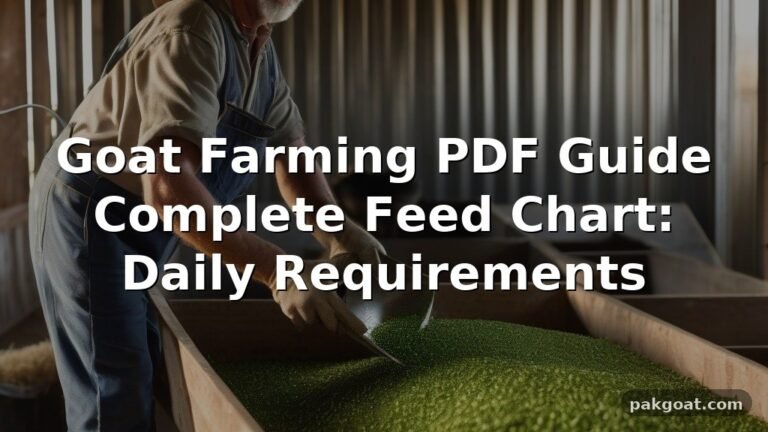 Goat Farming PDF Guide Complete Feed Chart: Daily Requirements