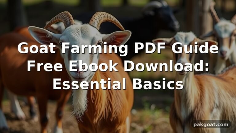Goat Farming PDF Guide Free Ebook Download: Essential Basics