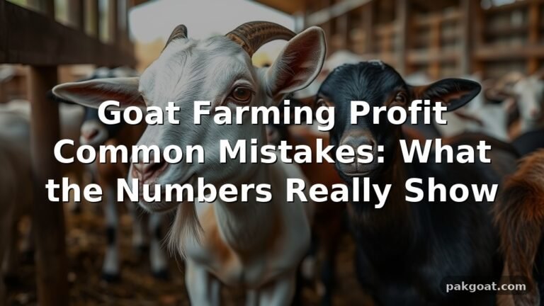 Goat Farming Profit Common Mistakes: What the Numbers Really Show