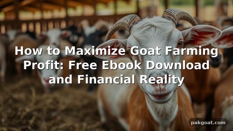 How to Maximize Goat Farming Profit: Free Ebook Download and Financial Reality
