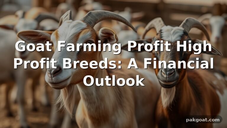 Goat Farming Profit High Profit Breeds: A Financial Outlook