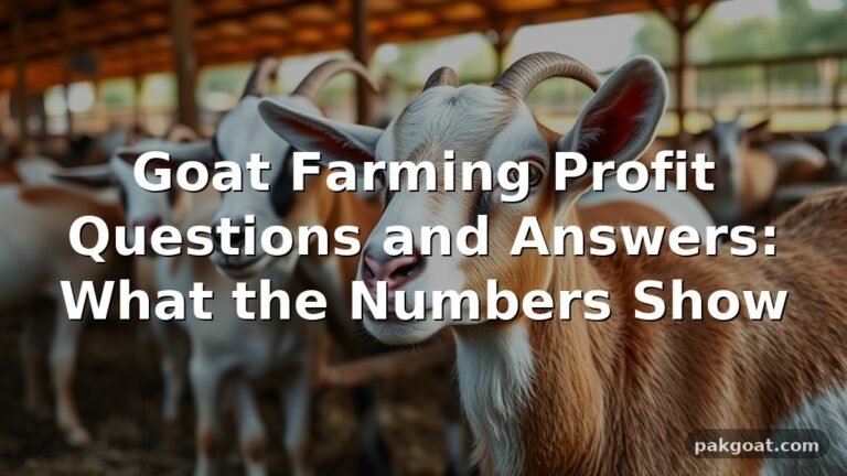 Goat Farming Profit Questions and Answers: What the Numbers Show