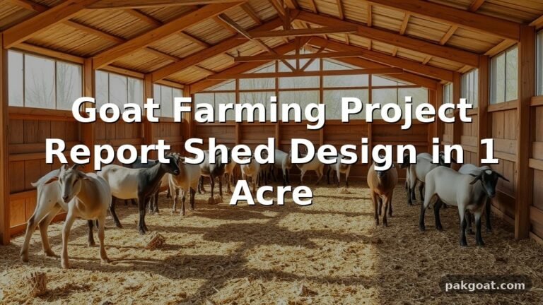 Goat Farming Project Report Shed Design in 1 Acre