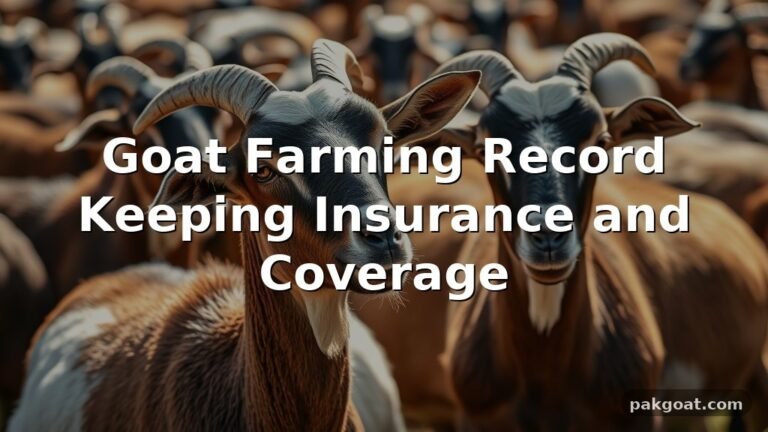 Goat Farming Record Keeping Insurance and Coverage