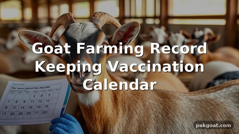 Goat Farming Record Keeping Vaccination Calendar