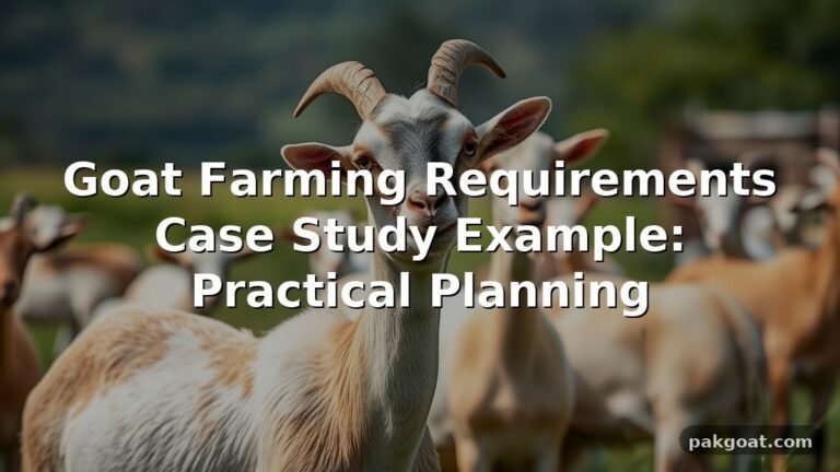 Goat Farming Requirements Case Study Example: Practical Planning