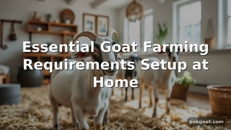 Essential Goat Farming Requirements Setup at Home