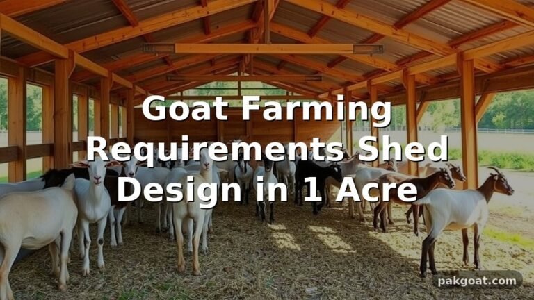 Goat Farming Requirements Shed Design in 1 Acre