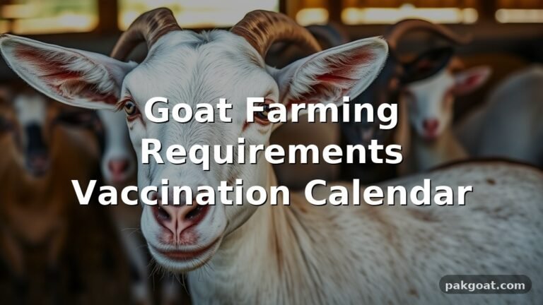 Goat Farming Requirements Vaccination Calendar
